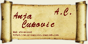 Anja Čupović vizit kartica